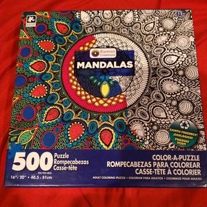 New Mandalas Color A Puzzle, 500 Pieces
